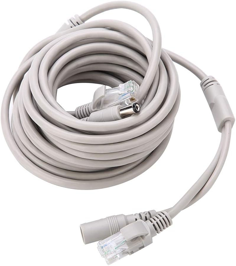 5M Poe Ethernet Cable Kit For IP Cameras NVR CCTV With Integrated Power Supply - Image 1